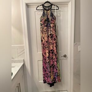 Multicolored sequined mermaid style dress